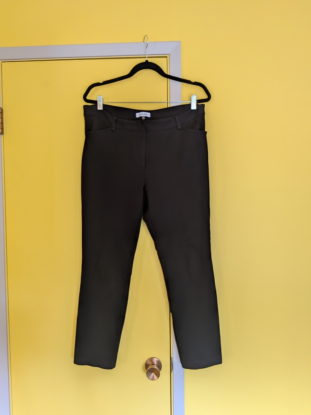 Calvin Klein Black Stretch Work Pants